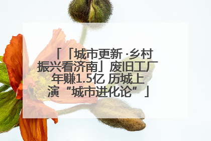 「城市更新 ·乡村振兴看济南」废旧工厂年赚1.5亿 历城上演“城市进化论”