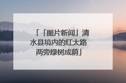 「图片新闻」清水县境内的红太路两旁绿树成荫