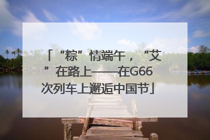 “粽”情端午，“艾”在路上——在G66次列车上邂逅中国节