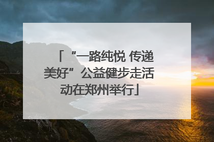 “一路纯悦 传递美好”公益健步走活动在郑州举行