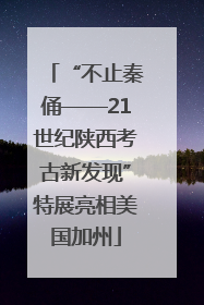 “不止秦俑——21世纪陕西考古新发现”特展亮相美国加州