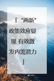 “两新”政策效应显现 有效激发内需潜力