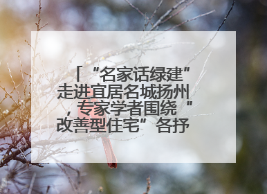 “名家话绿建”走进宜居名城扬州，专家学者围绕“改善型住宅”各抒己见贡献智慧