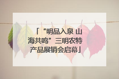 “明品入泉 山海共鸣”三明农特产品展销会启幕