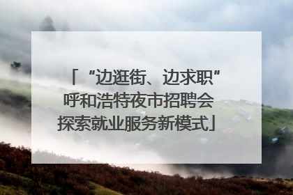 “边逛街、边求职” 呼和浩特夜市招聘会探索就业服务新模式