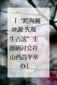 “跨海溯丝源 先蚕生古泫”主题研讨会在山西高平举办