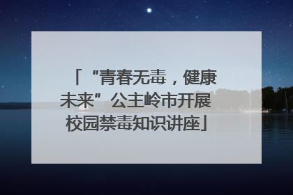 “青春无毒，健康未来”公主岭市开展校园禁毒知识讲座