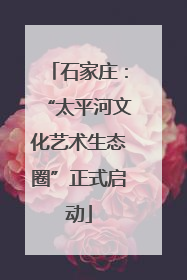 石家庄：“太平河文化艺术生态圈”正式启动