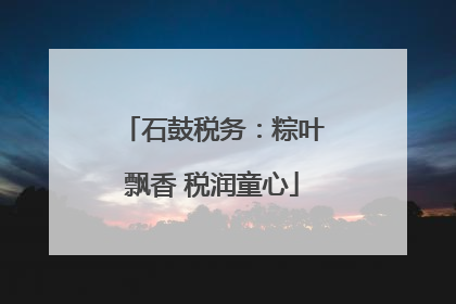 石鼓税务：粽叶飘香 税润童心