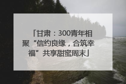 甘肃：300青年相聚“信约良缘，合筑幸福”共享甜蜜周末