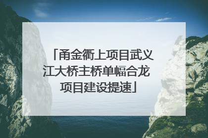 甬金衢上项目武义江大桥主桥单幅合龙 项目建设提速
