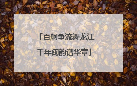 百舸争流舞龙江 千年闽韵谱华章