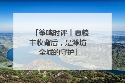 筝鸣时评丨夏粮丰收背后，是潍坊全城的守护