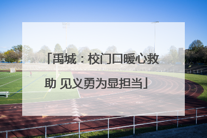 禹城：校门口暖心救助 见义勇为显担当