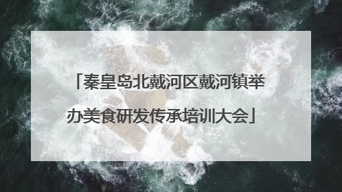 秦皇岛北戴河区戴河镇举办美食研发传承培训大会