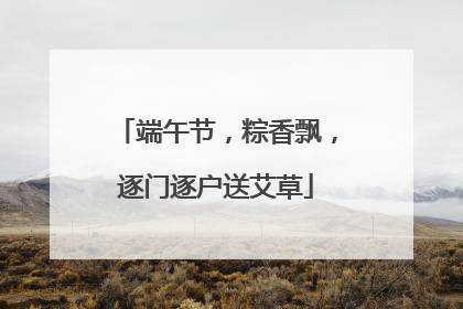 端午节，粽香飘，逐门逐户送艾草