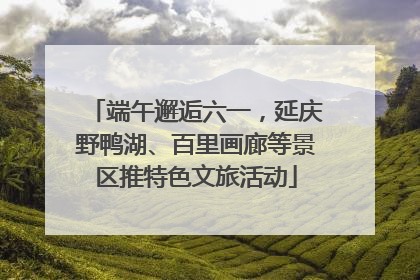 端午邂逅六一，延庆野鸭湖、百里画廊等景区推特色文旅活动