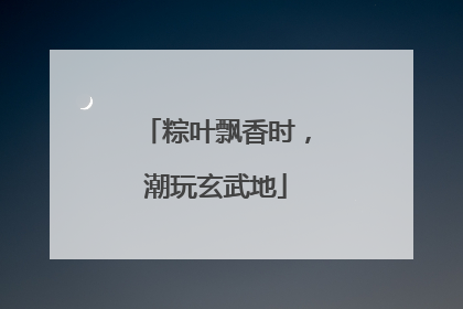 粽叶飘香时，潮玩玄武地