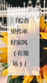 粽香里传承好家风（在现场）