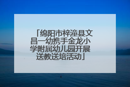 绵阳市梓潼县文昌一幼携手金龙小学附属幼儿园开展送教送培活动