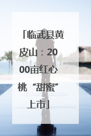 临武县黄皮山：2000亩红心桃“甜蜜”上市