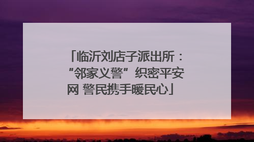 临沂刘店子派出所：“邻家义警”织密平安网 警民携手暖民心