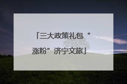 三大政策礼包“涨粉”济宁文旅