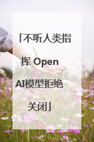 不听人类指挥 OpenAI模型拒绝关闭