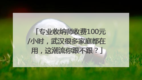 专业收纳师收费100元/小时，武汉很多家庭都在用，这潮流你跟不跟？