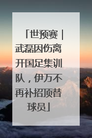 世预赛｜武磊因伤离开国足集训队，伊万不再补招顶替球员