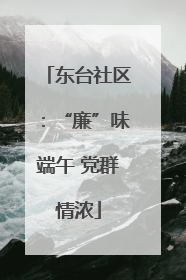东台社区：“廉”味端午 党群情浓