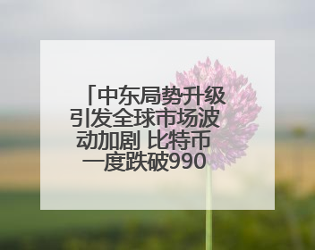 中东局势升级引发全球市场波动加剧 比特币一度跌破99000美元