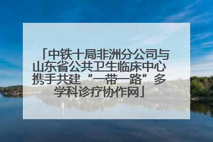 中铁十局非洲分公司与山东省公共卫生临床中心携手共建“一带一路”多学科诊疗协作网