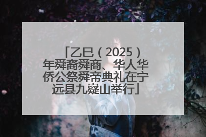乙巳（2025）年舜裔舜商、华人华侨公祭舜帝典礼在宁远县九嶷山举行