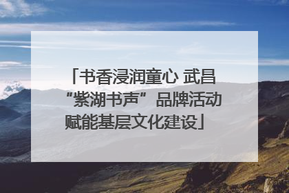 书香浸润童心 武昌“紫湖书声”品牌活动赋能基层文化建设