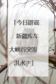 今日辟谣：新疆库车大峡谷突发洪水？