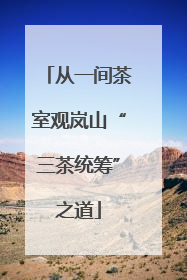 从一间茶室观岚山“三茶统筹”之道