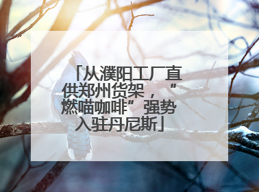 从濮阳工厂直供郑州货架，“燃喵咖啡”强势入驻丹尼斯