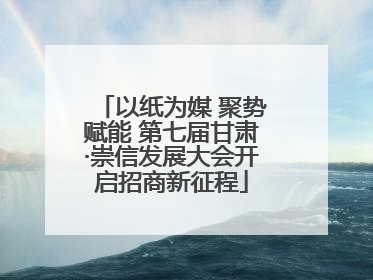 以纸为媒 聚势赋能 第七届甘肃·崇信发展大会开启招商新征程
