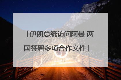 伊朗总统访问阿曼 两国签署多项合作文件