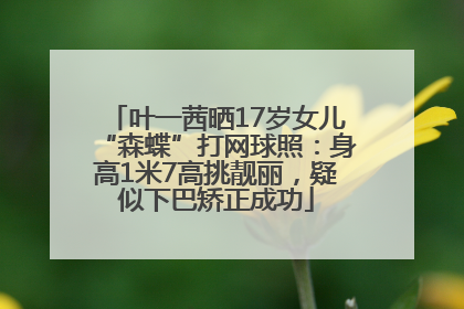 叶一茜晒17岁女儿“森蝶”打网球照：身高1米7高挑靓丽，疑似下巴矫正成功