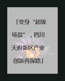 变身“超级场景”，四川天府新区产业创新再探路