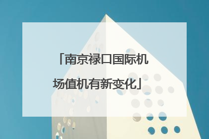 南京禄口国际机场值机有新变化
