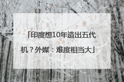 印度想10年造出五代机？外媒：难度相当大