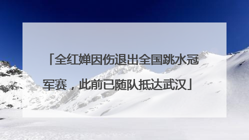 全红婵因伤退出全国跳水冠军赛，此前已随队抵达武汉