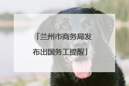 兰州市商务局发布出国务工提醒