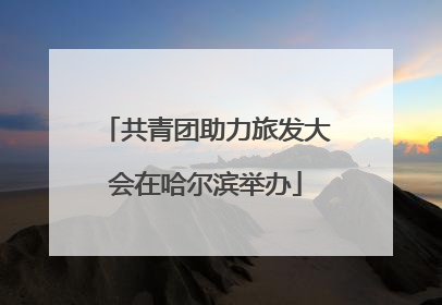 共青团助力旅发大会在哈尔滨举办