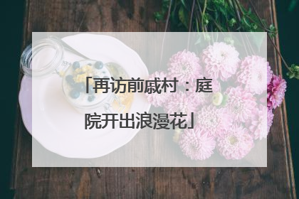 再访前戚村：庭院开出浪漫花
