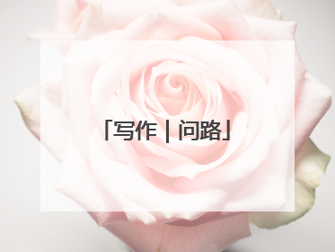 写作｜问路