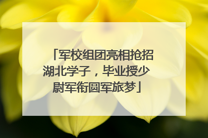 军校组团亮相抢招湖北学子，毕业授少尉军衔圆军旅梦